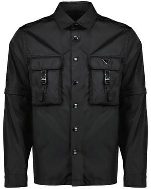 Prada Surchemise En Re-Nylon - Zwart