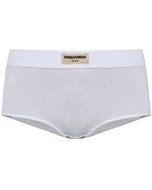 DSquared² Ondergoed ,Wit ,Leer Logo Boxers