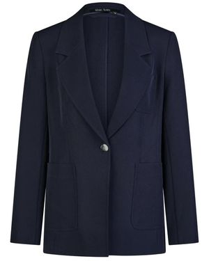 MARC AUREL Jassen ,Blauw ,Polyester Lichtgewicht Stretch Jas Met Opgestikte Zakken