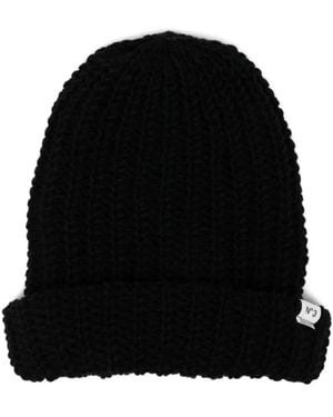 Maison Mihara Yasuhiro Gemütliche Strickmütze - Schwarz