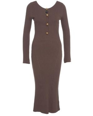 Guess Knitted Dresses - Brown