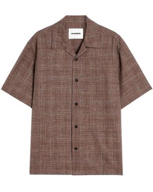 Jil Sander Short Sleeve Shirts - Brown