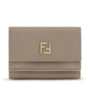 Fendi Ff Logo Trifold Portemonnee - Grijs