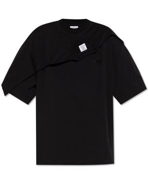 Vetements T-Shirt Mit Dekorativem Finish - Schwarz