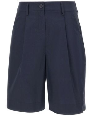 Kaos Korte Broeken ,Blauw ,Katoen Pleat Tailored Shorts