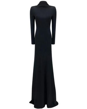 Tom Ford Crepe Jersey Avondjurk Met Lange Mouwen En Cut-Out - Zwart