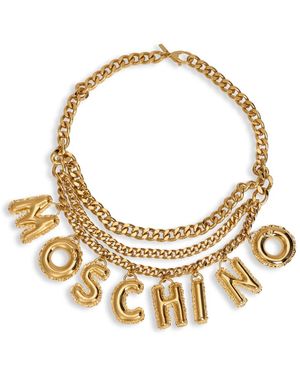 Moschino Logo Lettering Armband - Mettallic