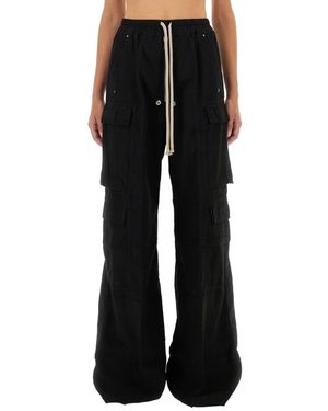 Rick Owens Wide Trousers - Negro
