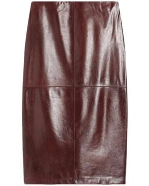 Sportmax Leather Skirts - Brown