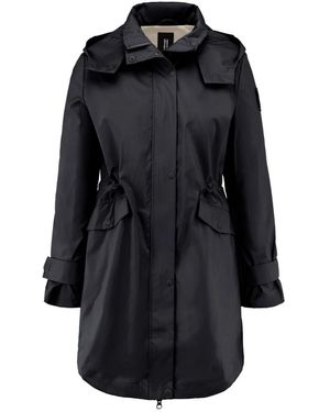 Bomboogie Waterafstotende Trenchcoat Met Capuchon - Zwart