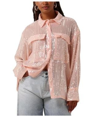 Alix The Label Paillettenbluse - Pink