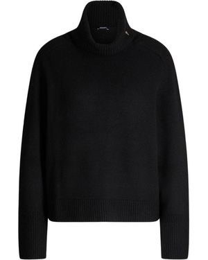 Joop! Gerippter Rollkragenpullover - Schwarz