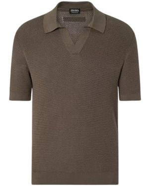 ZEGNA Polo Shirts - Brown