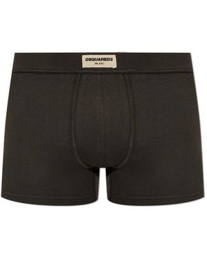 DSquared² Ondergoed ,Bruin ,Boxers Met Logo - Zwart