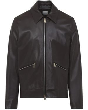 Paul Smith Leather Jackets - Black
