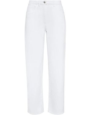 MVP WARDROBE Weiße Boyfriend Jeans Mit Silberknopf