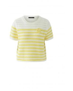 Ouí Gestreept T-Shirt Met Korte Mouwen - Geel