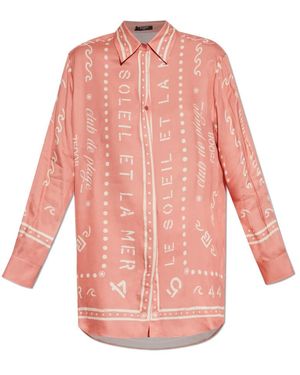 Balmain Shirt Met Print - Roze
