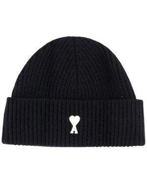 Ami Paris Accessoires ,Zwart ,Wol Ami De Coeur Muts