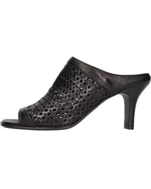 Pantanetti Schoenen ,Zwart ,Leer Sandalen Zwart