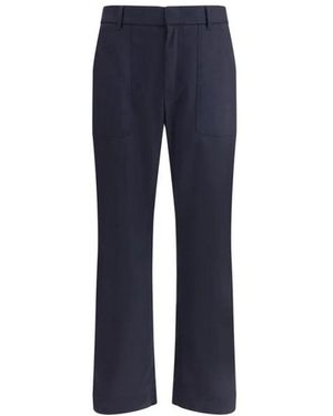 Brioni Wollen Straight-Leg Broek - Blauw