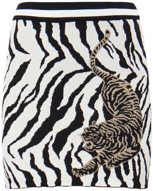 Akep Rokken ,Veelkleurig ,Mini Jacquard Tiger - Zwart