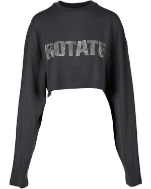 ROTATE BIRGER CHRISTENSEN Long Sleeve T-Shirts - Black