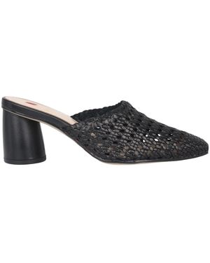 Högl Schoenen ,Zwart ,Leer Zwarte Sandalen Met Hak Voor Vrouwen