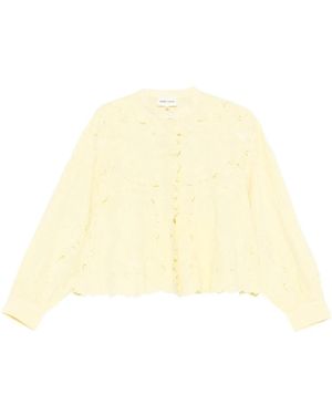 Antik Batik Overhemden ,Geel ,Katoen Fanie Blouse - Naturel