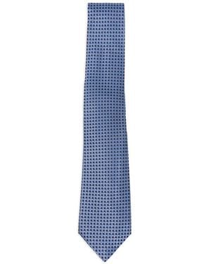 Canali Zijden Jacquard Stropdas - Blauw