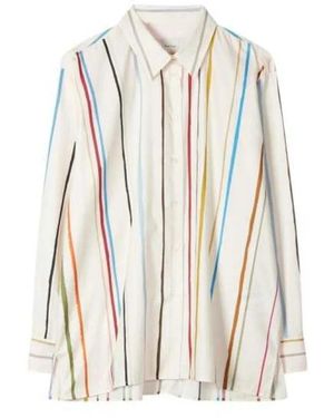 Paul Smith Oversize Gestreept Shirt - Wit