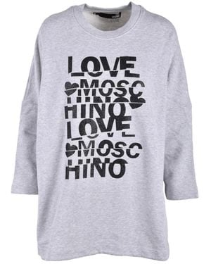 Love Moschino Jersey De Punto De Algodón, Mujer, Talla - Gris