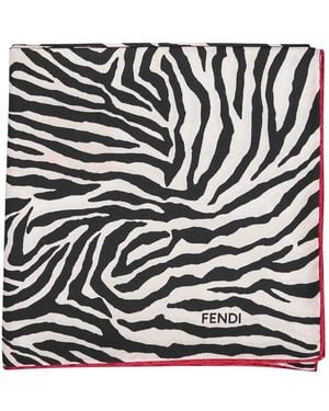 Fendi Seidenschal - Schwarz