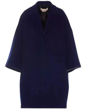 Marni Single-Breasted Coats - Blue