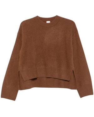 C.T.Plage Rundhals-Strickware - Braun