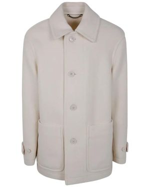 Dries Van Noten Jassen ,Wit ,Katoen Enkelrijige Jassen - Grijs
