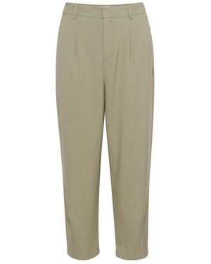 Kaffe Cropped Trousers - Vert
