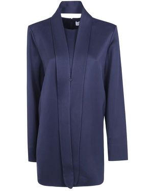 TOTEME Overhemden ,Zwart ,Satijn Geknoopte Satijnen Tuniekjurk - Blauw