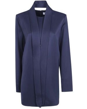 TOTEME Overhemden ,Zwart ,Satijn Geknoopte Satijnen Tuniekjurk - Blauw