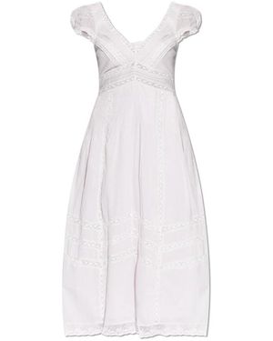 LoveShackFancy Kleedjes ,Roze ,Katoen Suvi Jurk - Wit