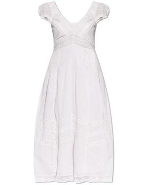 LoveShackFancy Kleedjes ,Roze ,Katoen Suvi Jurk - Wit