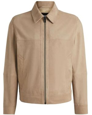 HUGO Leather Jackets - Natural