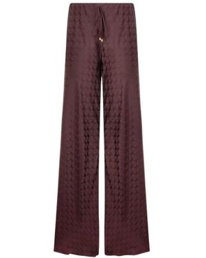 Roberto Cavalli Wide Pants - Purple