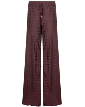 Roberto Cavalli Wide Trousers - Violet