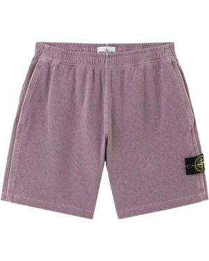 Stone Island Casual Shorts - Purple