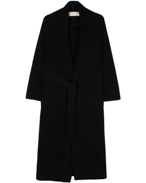 Gentry Portofino Belted Coats - Black