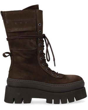 COPENHAGEN Lace-Up Boots - Bruin
