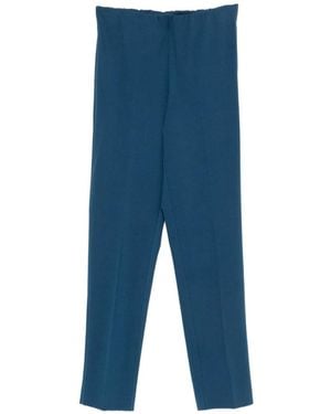 Le Tricot Perugia Straight Trousers - Blauw