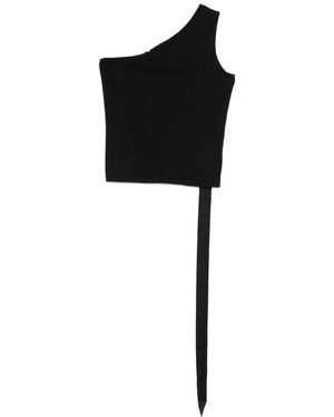 Rick Owens Ribbed Sleeveless Top - Zwart