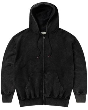 Aries Hoodies & Sweatvesten ,Zwart ,Zip-Throughs